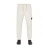 Stone Island Compass-badge Cotton Track Pants In Beige