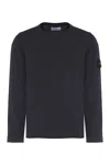 Stone Island Cotton Crew-neck Sweatshirt Arm Pocket In Blue