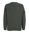 Stone Island Sweater With A Polo Neck And Reverse Stitch Details In Gray