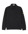 Stone Island Stretch-supima Cotton Twill Overshirt In Black