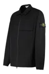 Stone Island Comfort-fit Overshirt With Gusseted Chest Pocket In Black