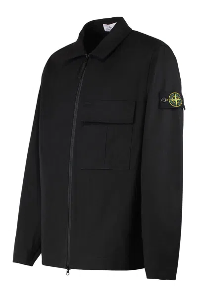 STONE ISLAND STONE ISLAND COTTON OVERSHIRT