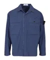 Stone Island Cotton Overshirt Shirts Blue In Blue