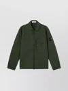 Stone Island Jacket With Compass Application In Green
