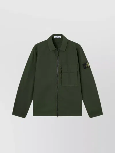 STONE ISLAND COTTON OVERSHIRT JACKET POCKETS