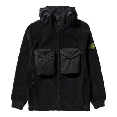 Stone Island Cotton Pile Garment Dyed Sweatshirt 'black'
