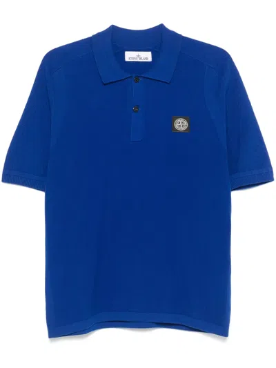 Stone Island Cotton Polo Shirt In Blue