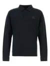 Stone Island Navy 2200011 Long Sleeve Cotton Jersey Polo In Blue