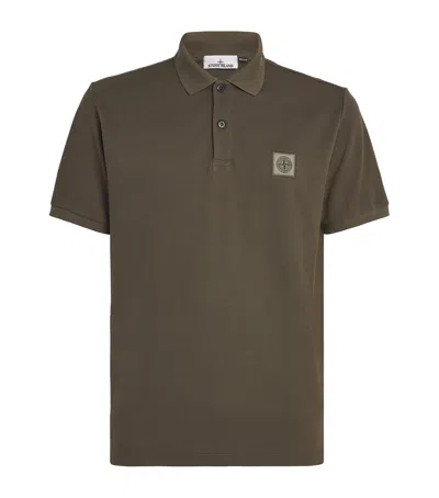 STONE ISLAND COTTON POLO SHIRT