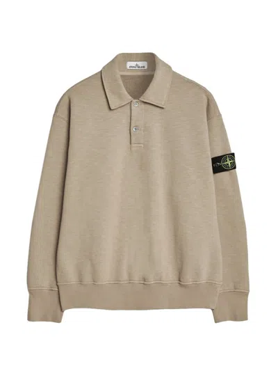 Stone Island Cotton Polo Shirt In Neutral