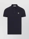 Stone Island Mens Black Brand-patch Regular-fit Stretch-cotton Polo Shirt Xl In Blue