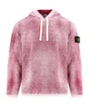 Stone Island Cotton Reversible Sweater With Iconic Logo Patch In Pink