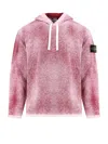Stone Island Cotton Reversible Sweater With Iconic Logo Patch In Pink