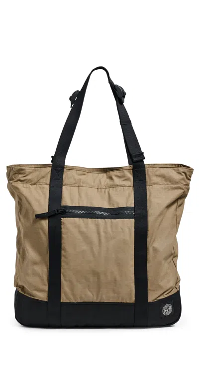 Stone Island Cotton Ripstop Tote Bag Military Green
