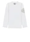 Stone Island White Blouse In Cotton Muslin In White