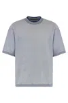 Stone Island Short Sleeve Cotton Sweater In Gray