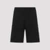Stone Island Old Effect Cotton Cargo Bermuda Shorts Clothing In Black