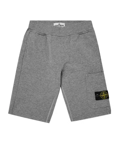 Stone Island Kids' Cotton Shorts In Gray