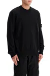 Stone Island Lightweight Wool Crew Neck Pullover In Black