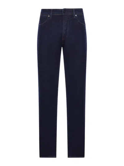 Stone Island Cotton Stretch Trousers In Black Rinse