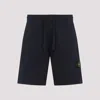 Stone Island Compass Patch Drawstring Shorts In Navy Blue