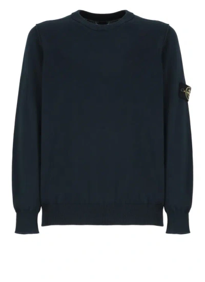 Stone Island Cotton Sweater In Black