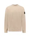 Stone Island Crew Neck Long Sleeve Sweatshirt With Ribbed Cuffs And Hem In Multi