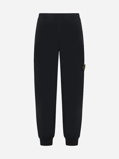 Stone Island Cotton Sweatpants In Black