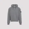 Stone Island Relaxed-fit Hooded Sweatshirt With Distinctive Patch In Gray