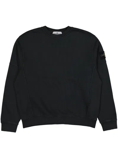 Stone Island Men Compass Patch Sweatshirt In Black