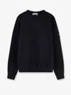 Stone Island Classic Crew Neck Sweater With Logo Patch Detail In Black