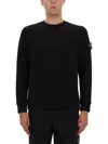 Stone Island Men's Diagonal Fleece Sweatshirt In Black