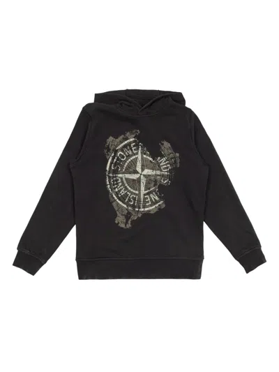 Stone Island Cotton Sweatshirt In Black