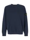 Stone Island Logoed Sweatshirt In Blu
