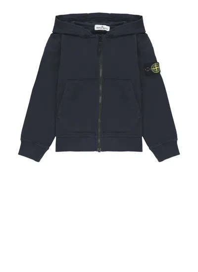 Stone Island Kids' Cotton Sweatshirt In Blue
