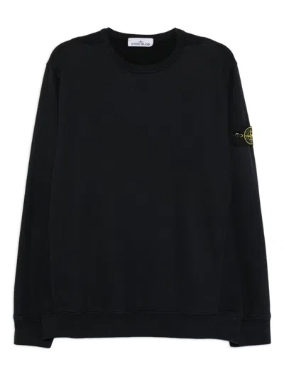 Stone Island Light Rws Pure Wool Crew Neck In Black