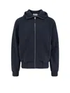 Stone Island Long Sleeve Cotton Sweatshirt With Ribbed Trim In Blue