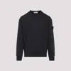 Stone Island Vanisé Brushed Heavy Cotton Sweatshirt In Black