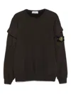 Stone Island Men Grey Cotton Crewneck Sweatshirt In Gray