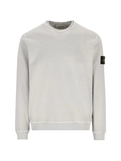 Stone Island Cotton Sweatshirt In Gray