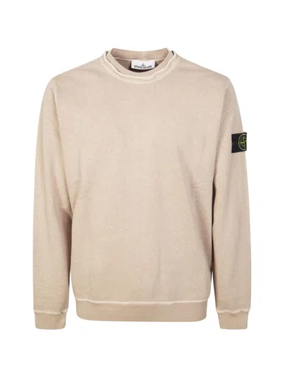 Stone Island Cotton Sweatshirt In Neutral