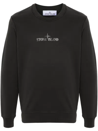 Stone Island Klassisches Sweatshirt In Lead Grey