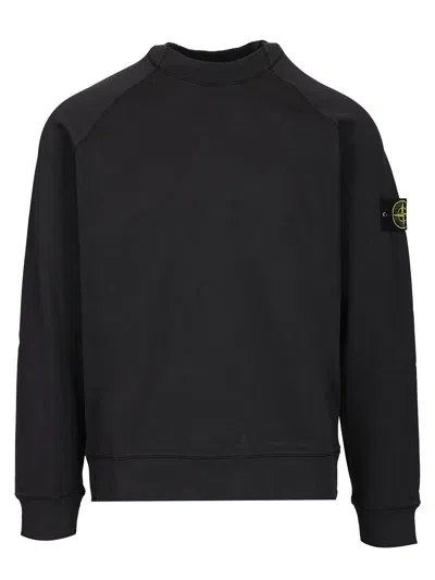 Stone Island Cotton Sweatshirt Sweatshirts Blue In Black