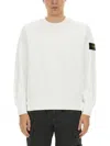 Stone Island Logo Sweatshirt In White