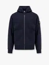 Stone Island Cotton Sweatshirt With Iconic Logo Patch In Black