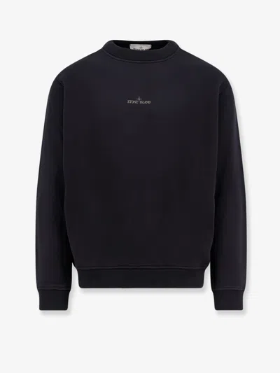 STONE ISLAND COTTON SWEATSHIRT WITH LOGO