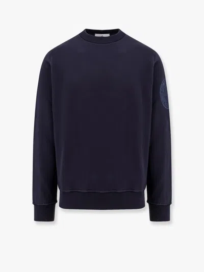 STONE ISLAND COTTON SWEATSHIRT WITH LOGO EMBROIDERY ON THE LEFT SLEEVE