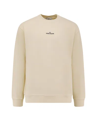 STONE ISLAND COTTON SWEATSHIRT WITH LOGO