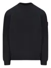 Stone Island Minimalistic Grey Knit Sweater With Round Neckline In Black