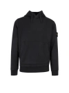 STONE ISLAND COTTON SWEATSHIRT WITH REMOVABLE LOGO PATCH